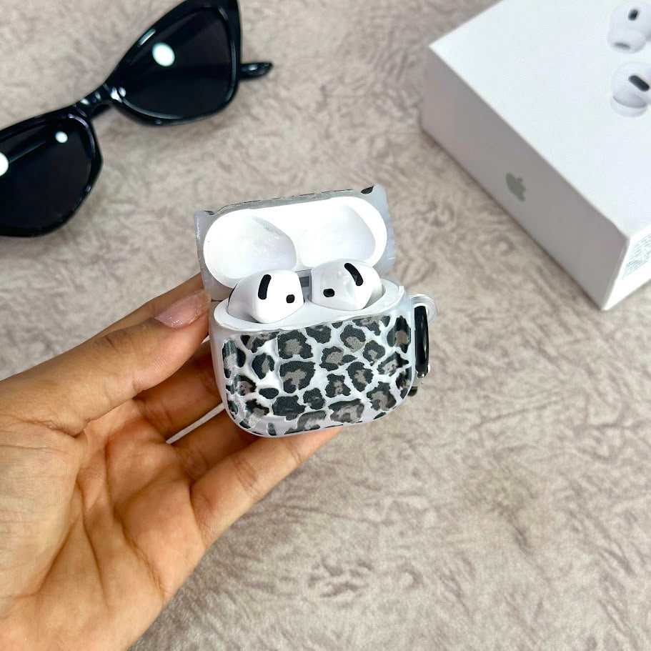 P AirPods serie 1/2 animal print negro