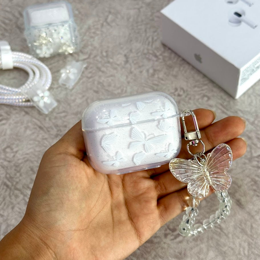 P AirPods Pro2 mariposas blancas