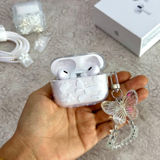 P AirPods Pro2 mariposas blancas