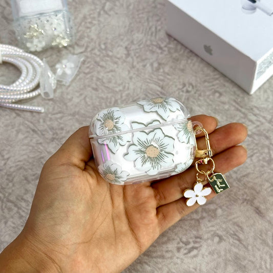 P AirPods Pro2 flores blancas