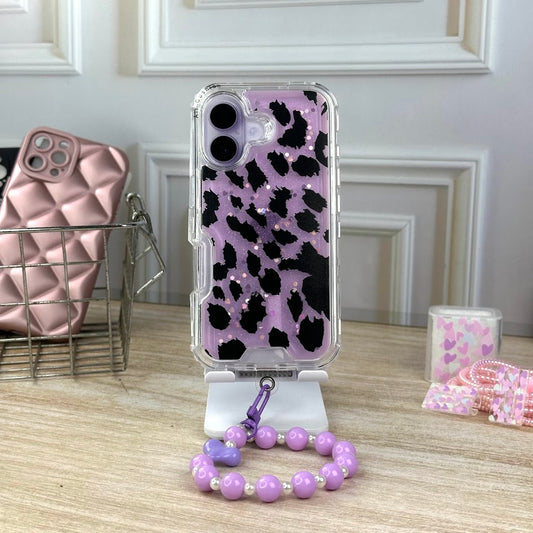 Antigolpes y strap animal print morado IPH 16