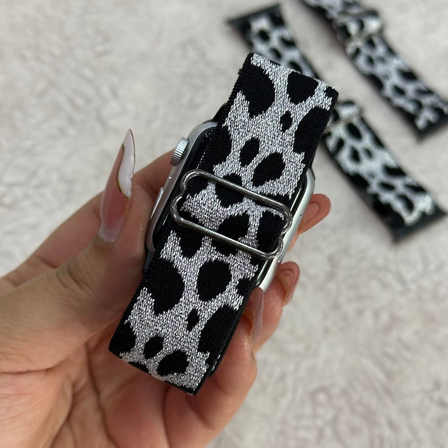 Manilla tejida animal print plateada