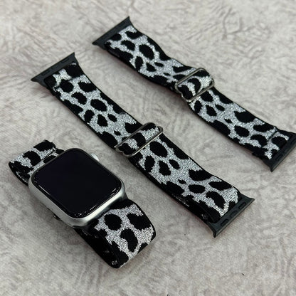 Manilla tejida animal print plateada