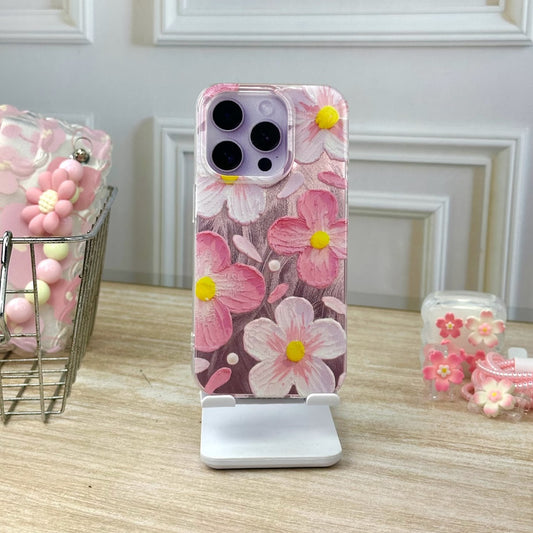 Flores rosa metal IPH 12 PRO MAX