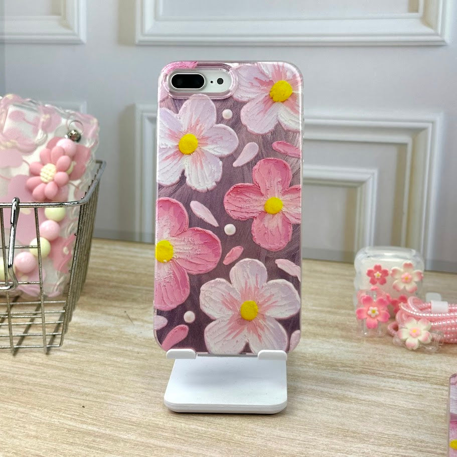 Flores rosa metal IPH 7/8 PLUS