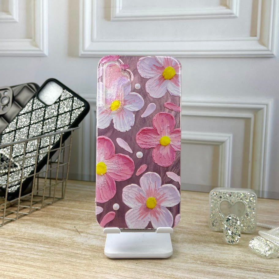 Flores rosa metal A34