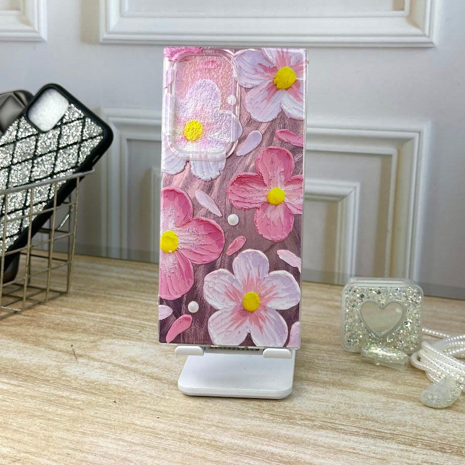 Flores rosa metal S23 ULTRA