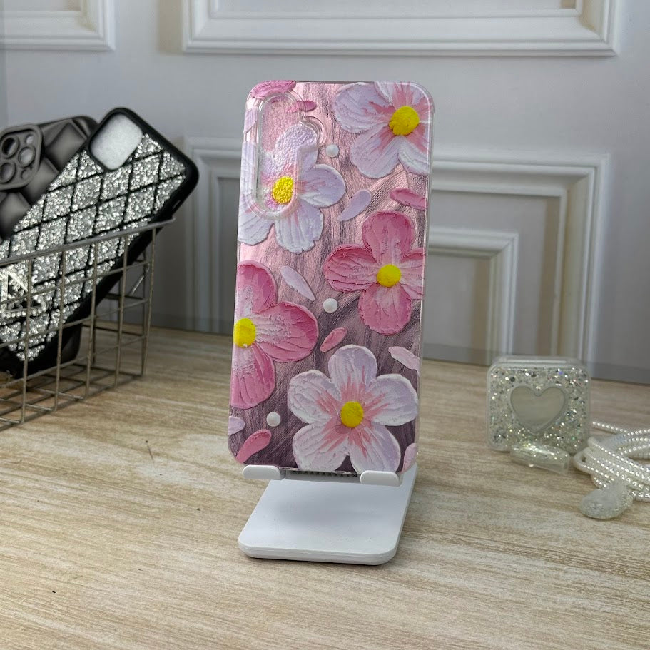Flores rosa metal A35