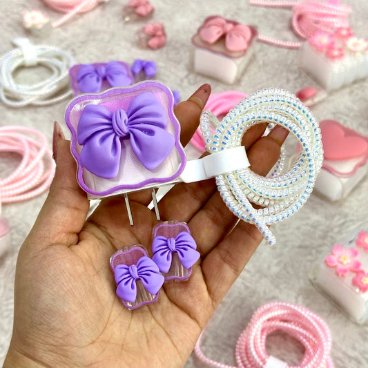 Protector de cargador lazo morado