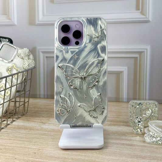 Mariposa metal gris IPH 13 PRO