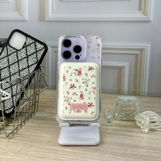 Combo wallet flores rosa IPH 11 PRO