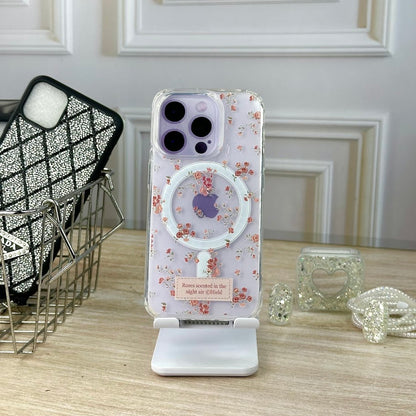 Combo wallet flores rosa IPH 15 PRO