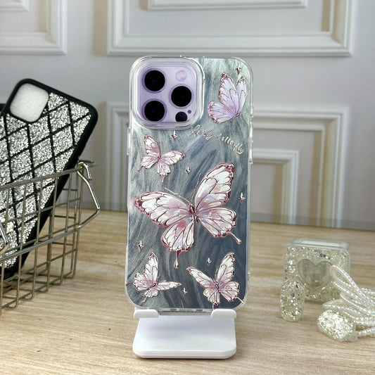 Mariposa metal rosa IPH 16 PRO MAX