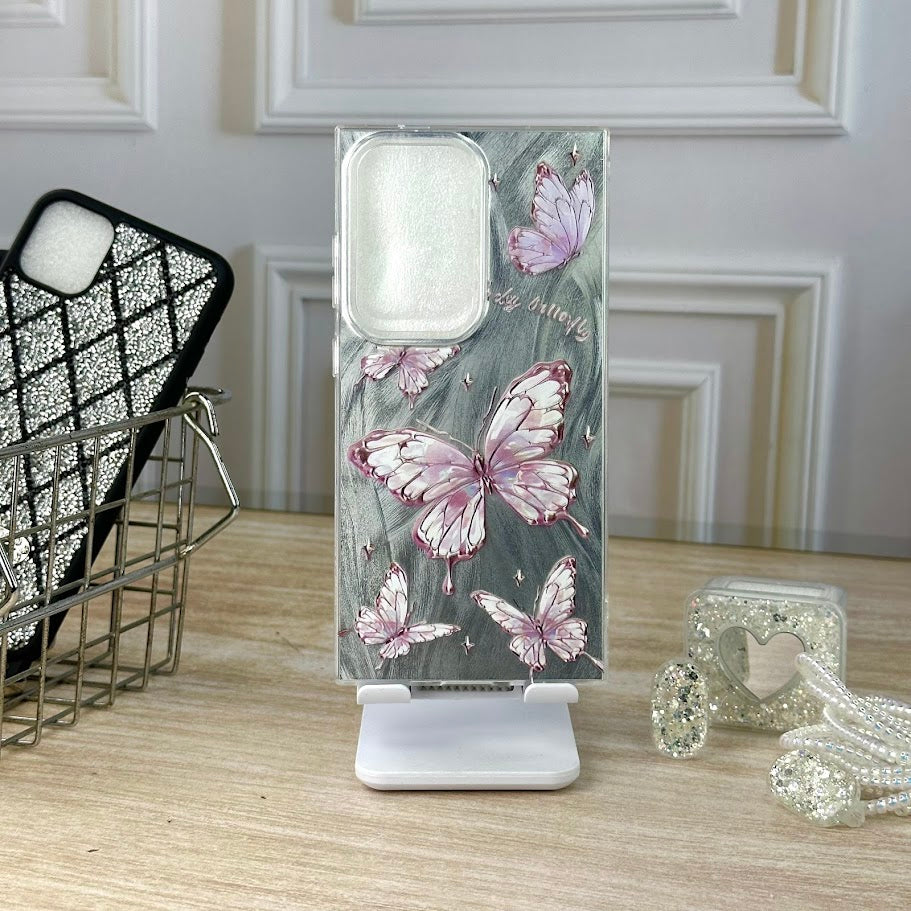 Mariposa metalica rosa S24 ULTRA