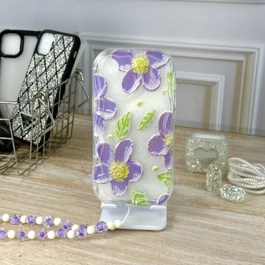 Flores moradas y strap IPH 16E