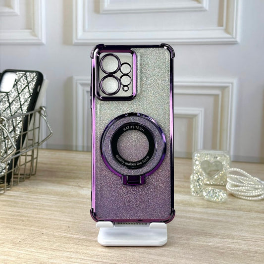 Glitter y soporte morado NOTE 12 4G