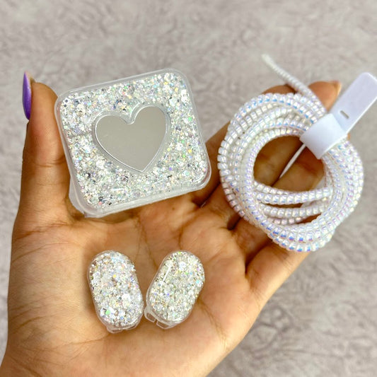Protector de cargador cora glitter