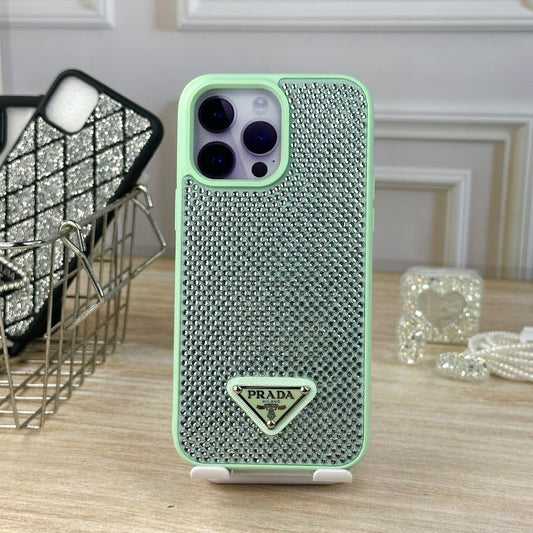 Prada diamante verde menta IPH 14 PTO MAX