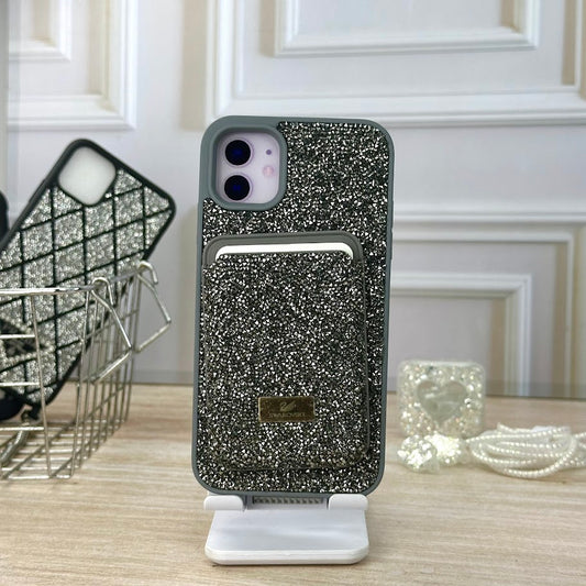 Swarovski wallet gris IPH 12/12 PRO