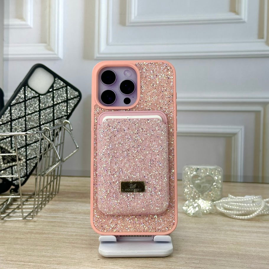 Swarovski wallet rosa IPH 13 PRO MAX