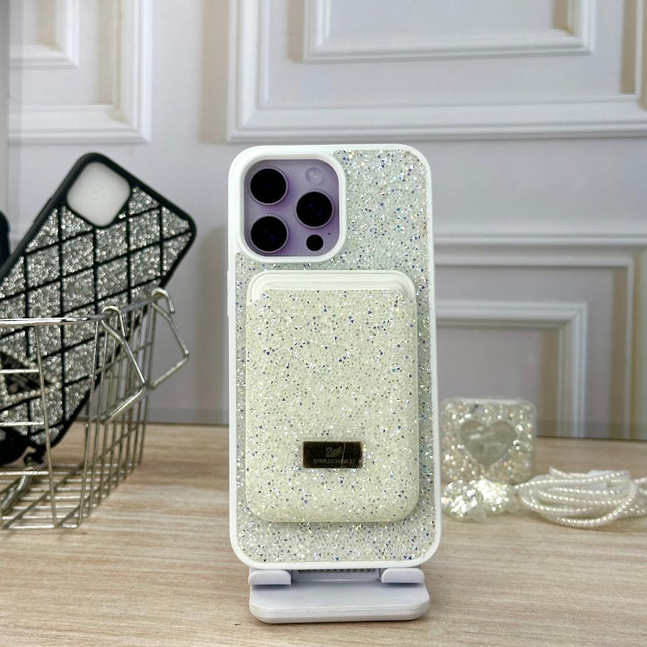 Swarovski wallet blanco IPH 16 PRO MAX