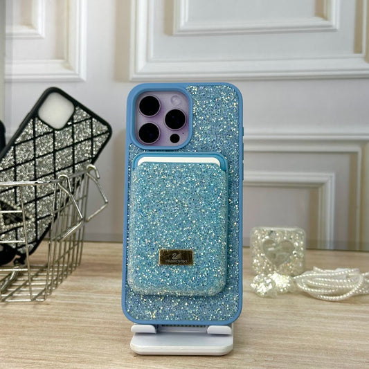 Swarovski wallet azul IPH 13 PRO MAX