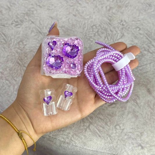 Protector de cargador Kitty lila