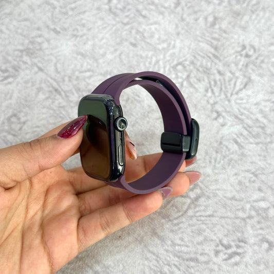 Manila silicona vino tinto con broche