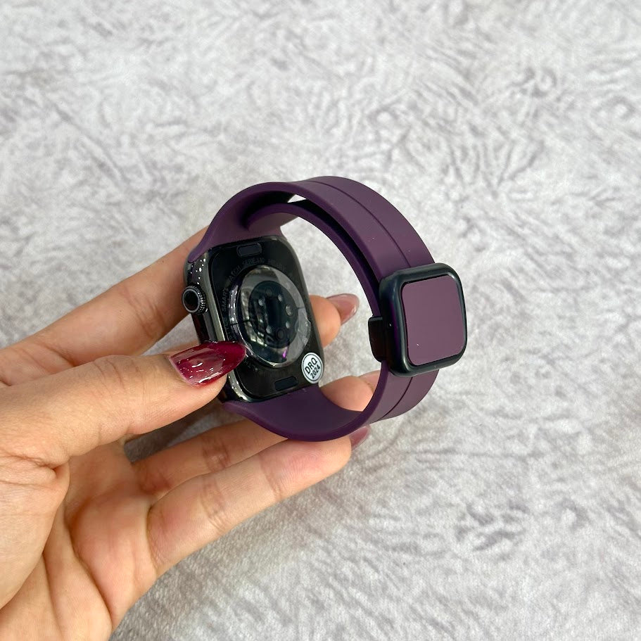 Manila silicona vino tinto con broche