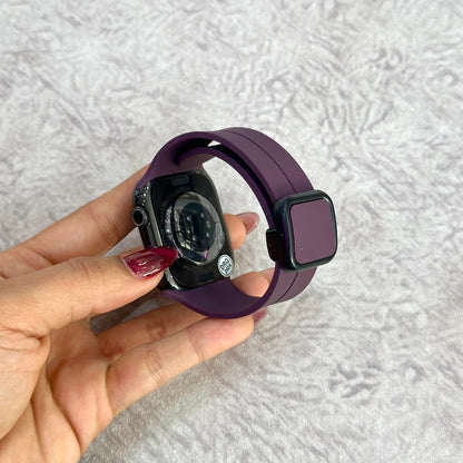 Manila silicona vino tinto con broche