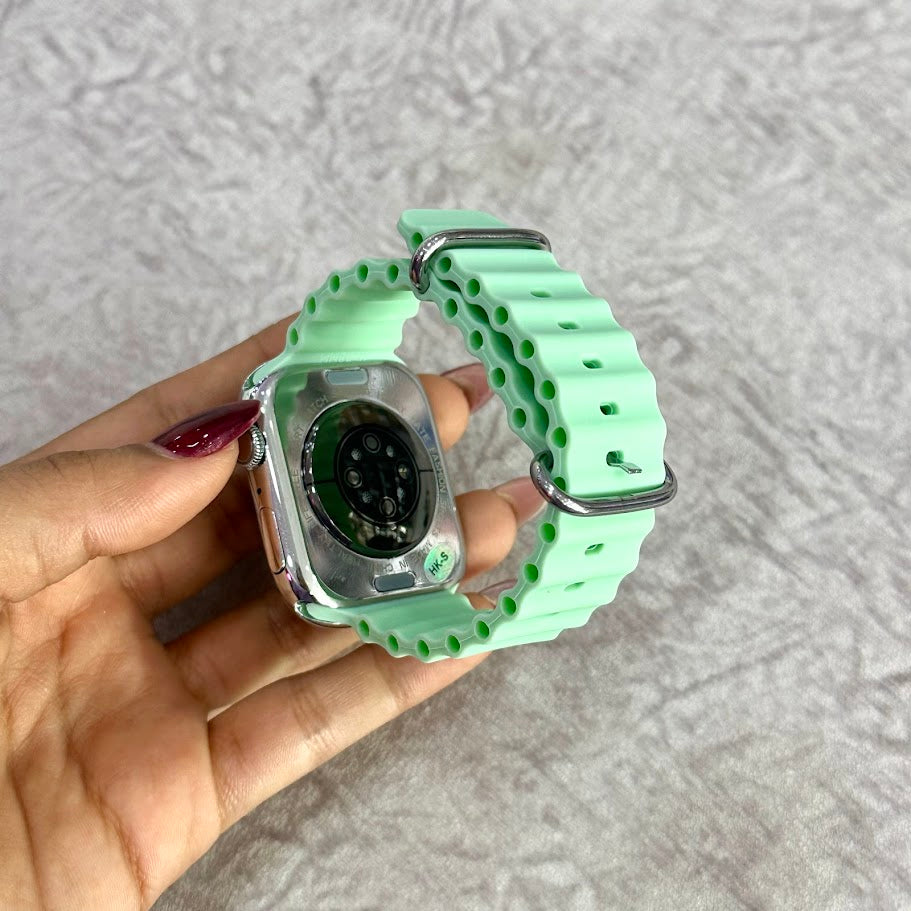 M silicona verde manzana con broche