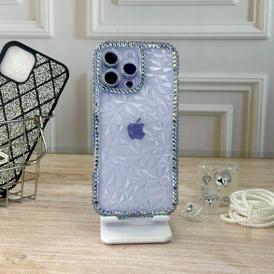 Borde diamante azul IPH 16 PRO MAX