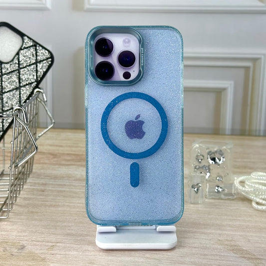 Glitter celeste IPH 15 PRO MAX