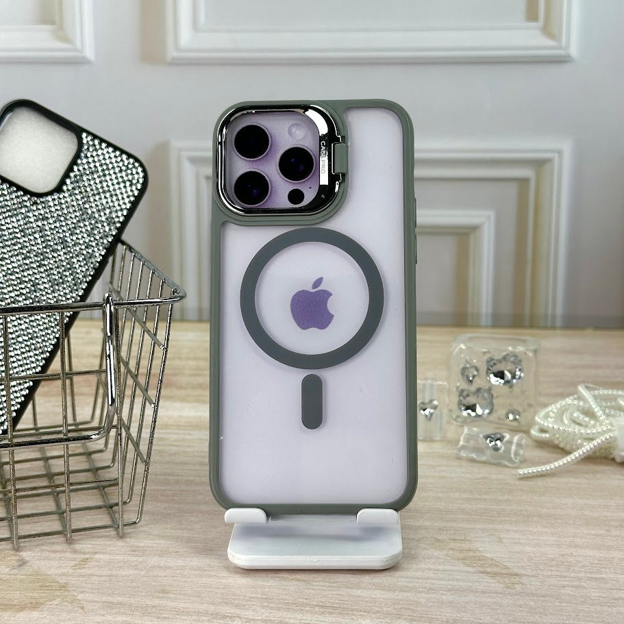 Magsafe gris y soporte IPH 14 PRO MAX