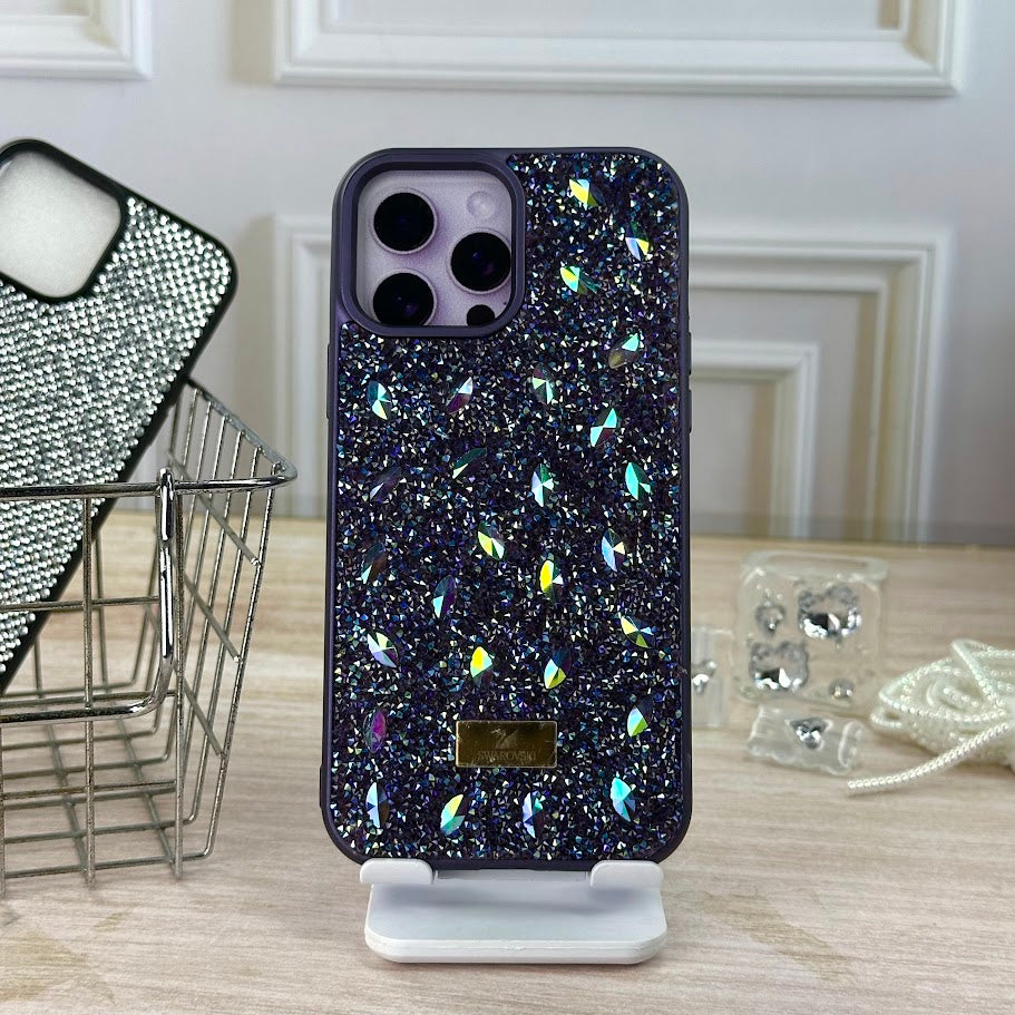 Swarovski perlas morado IPH 13 PRO MAX