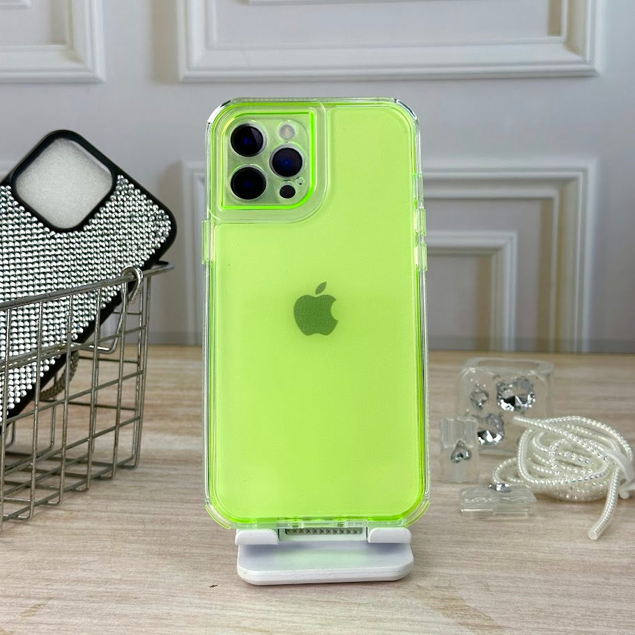 Antichoque verde neon IPH 12 PRO MAX