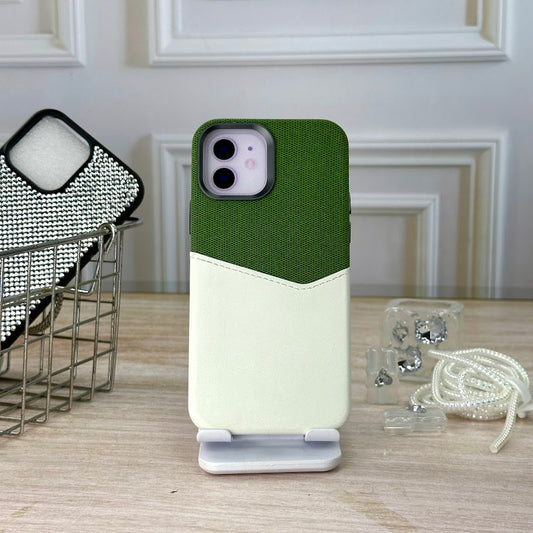 Cuero tejido verde con blanco IPH 11