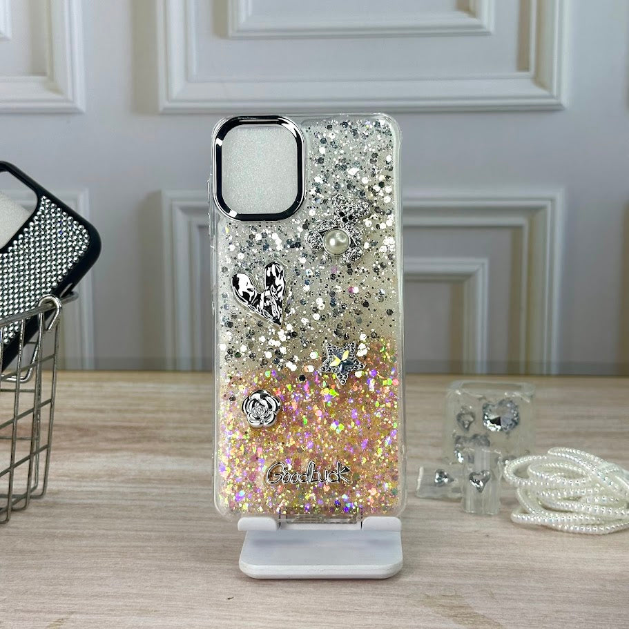 Glitter naranja 3D SM A07