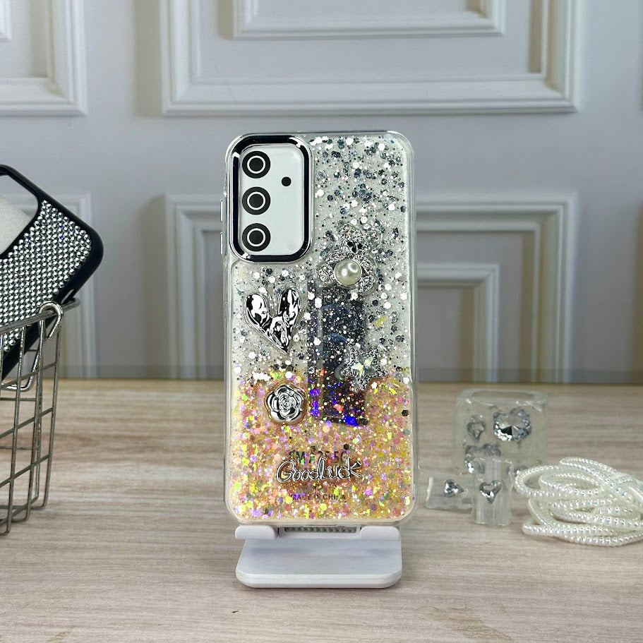 Glitter naranja 3D SM A25