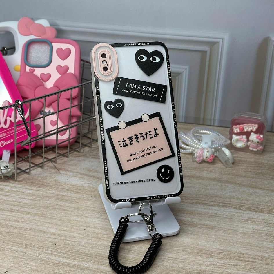 corazón negro iph xs max