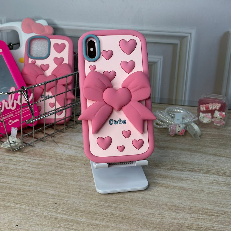 Lazo rosado 3D IPH XS MAX