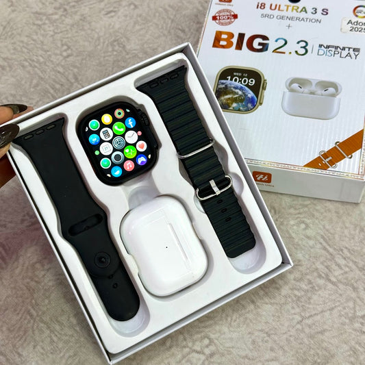 Reloj Inteligente + Audifonos GRATIS + 2 pulsos