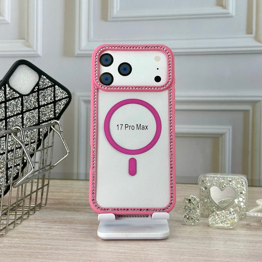 B diamante fucsia IPH 17 PRO MAX