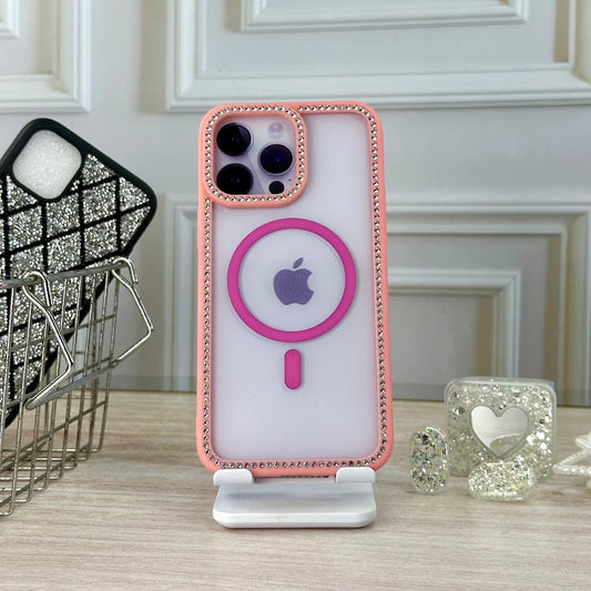 B diamante fucsia IPH 14 PRO MAX