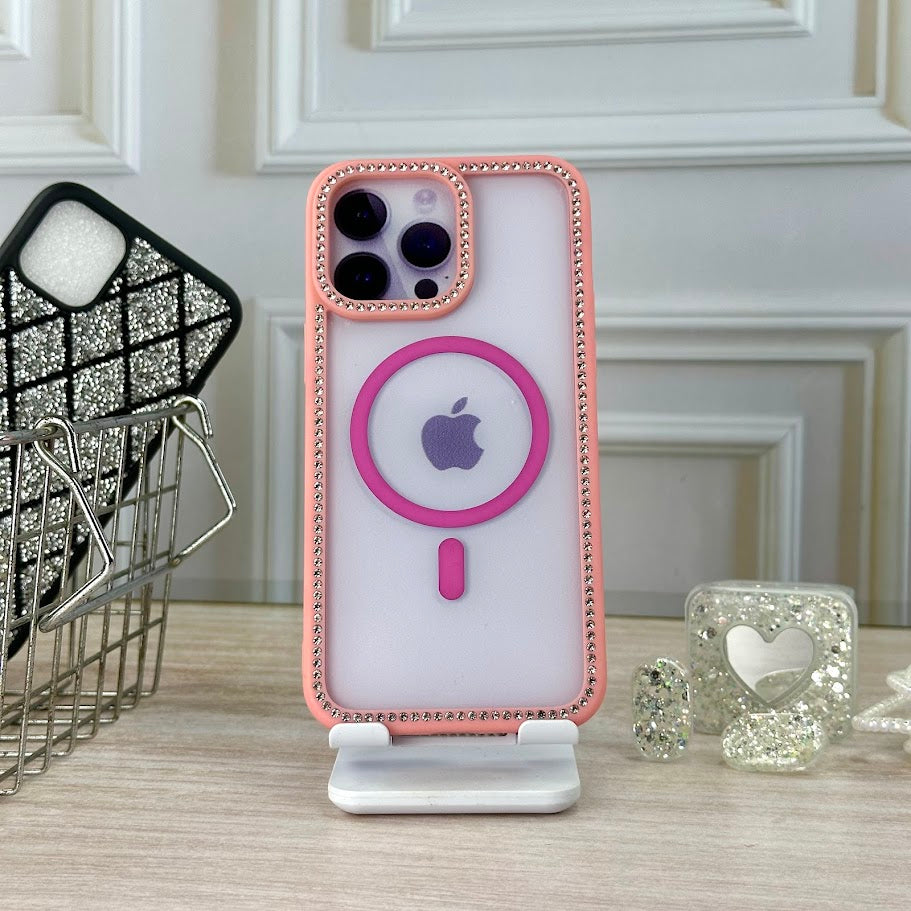 B diamante fucsia IPH 12 PRO MAX