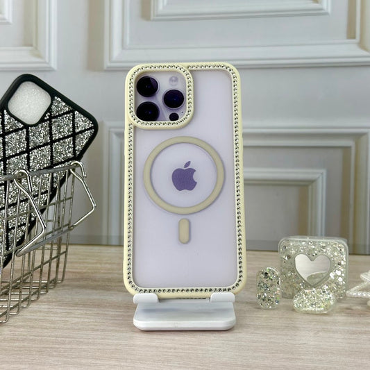 B diamante beige IPH 14 PRO MAX