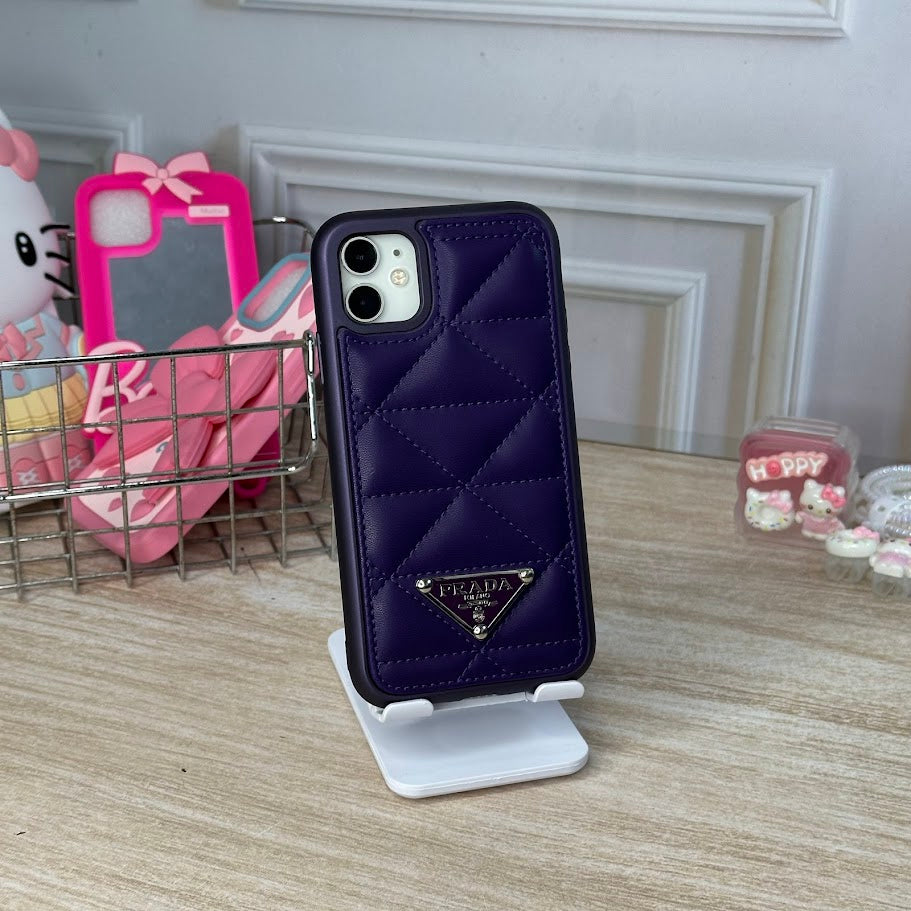 Prada acolchonado morado IPH 11
