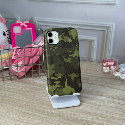 Case camuflado tipo cuero iph 11