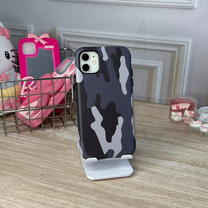 Case camuflado tipo cuero iph 11