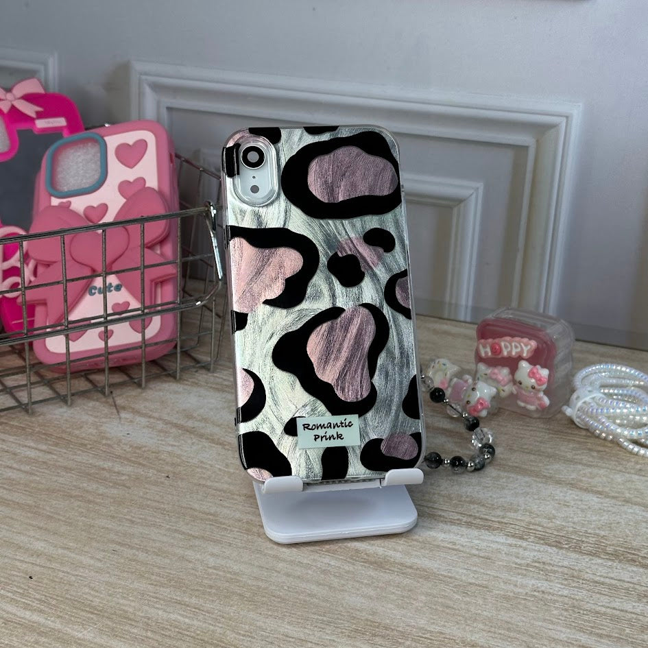 Animal print rosa + strap IPH XR